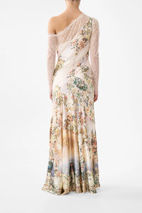 CAMILLA | TWILIGHT IN ISTANBUL LACE SPLICE ONE SHOULDER DRESS