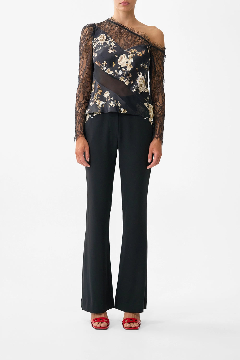 CAMILLA | FLAMENCO FOLKLORE LACE SPLICE ONE SHOULDER TOP