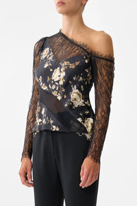 CAMILLA | FLAMENCO FOLKLORE LACE SPLICE ONE SHOULDER TOP