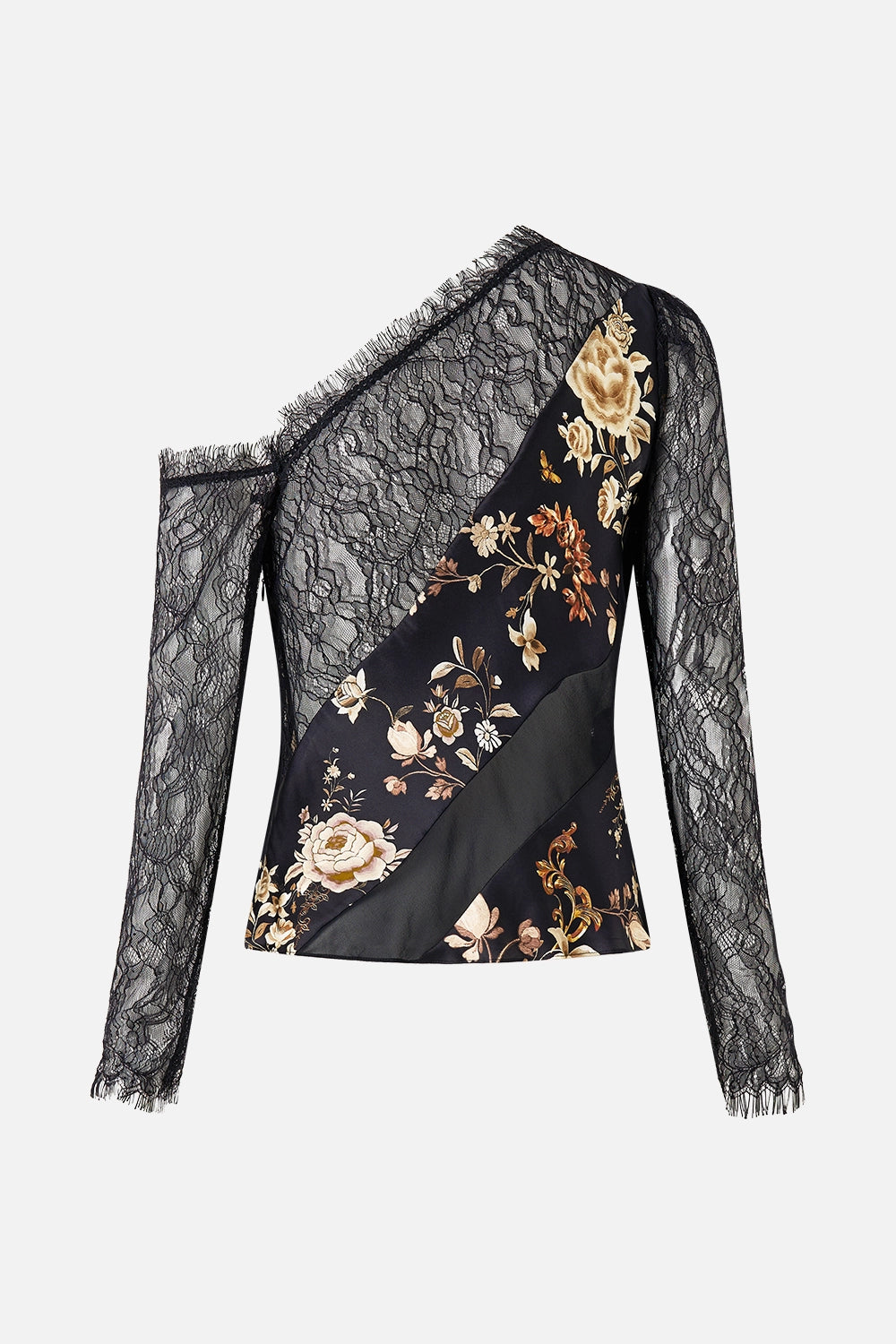 CAMILLA | FLAMENCO FOLKLORE LACE SPLICE ONE SHOULDER TOP