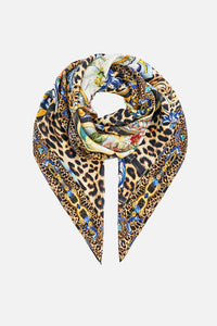 CAMILLA | SEVILLIAN STYLE LARGE CRYSTALLED SILK SQUARE SCARF