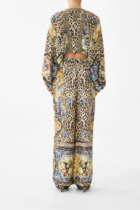 CAMILLA | SEVILLIAN STYLE LACE UP FRONT BLOUSON SLEEVE BLOUSE