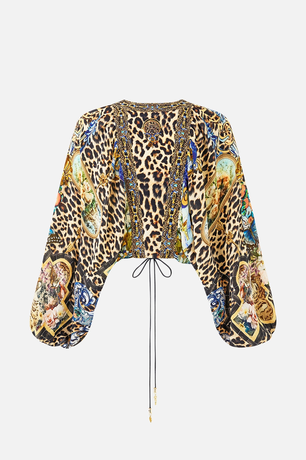 CAMILLA | SEVILLIAN STYLE LACE UP FRONT BLOUSON SLEEVE BLOUSE