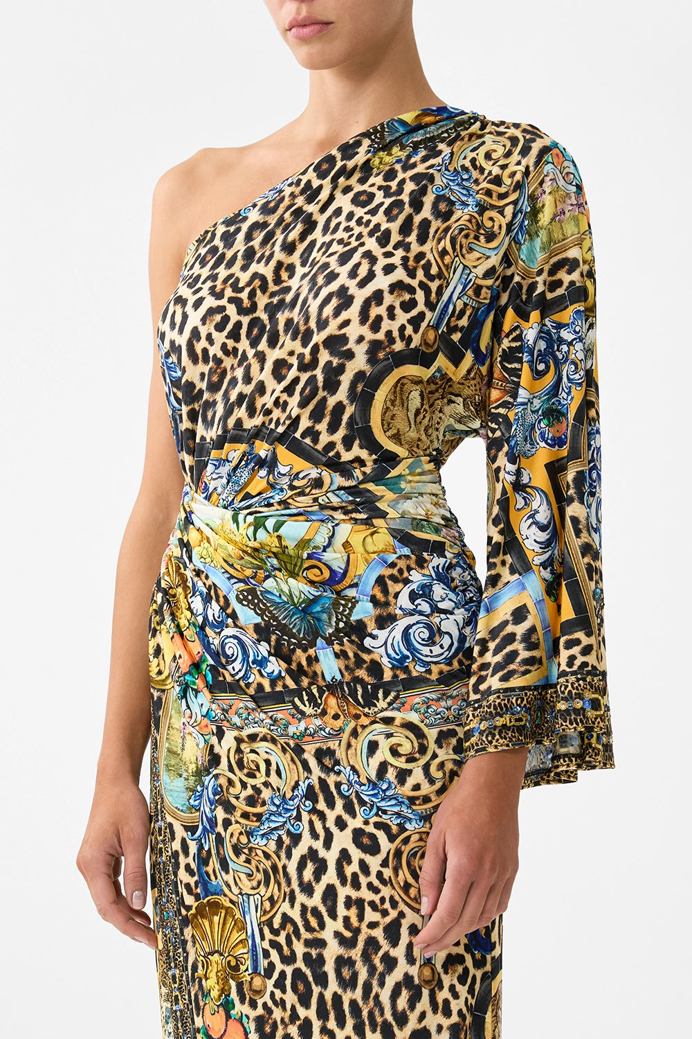 CAMILLA | SEVILLIAN STYLE ONE SHOULDER JERSEY DRESS