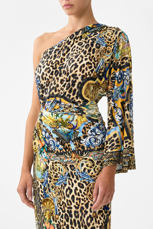 CAMILLA | SEVILLIAN STYLE ONE SHOULDER JERSEY DRESS