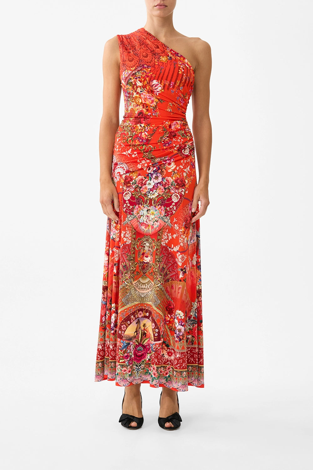 CAMILLA | OLÉ OLÉ GATHERED JERSEY ONE SHOULDER DRESS