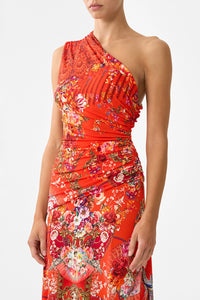 CAMILLA | OLÉ OLÉ GATHERED JERSEY ONE SHOULDER DRESS