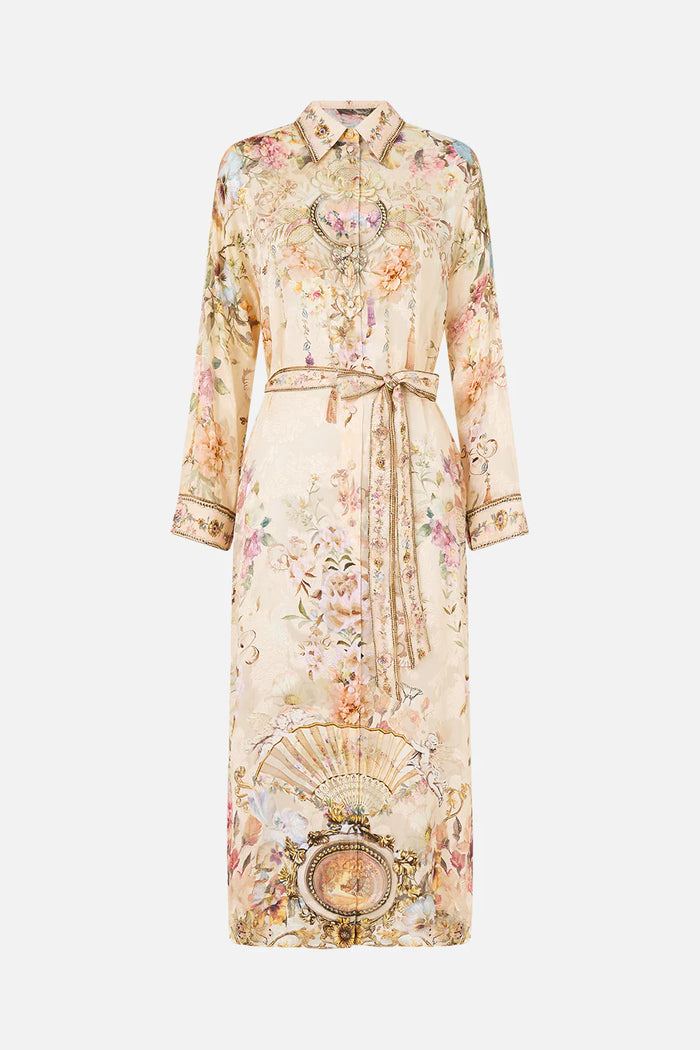 CAMILLA | ADORNED IN ARANJUEZ SHIRT DRESS WITH BACK BUTTON DETAIL