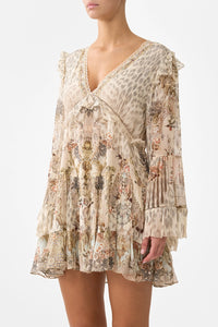 CAMILLA | ARANJUEZ ANIMALIA TIERED SWING MINI DRESS