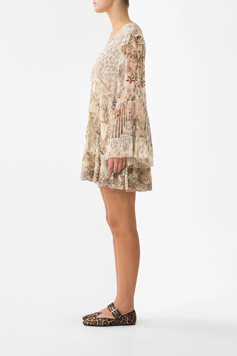 CAMILLA | ARANJUEZ ANIMALIA TIERED SWING MINI DRESS