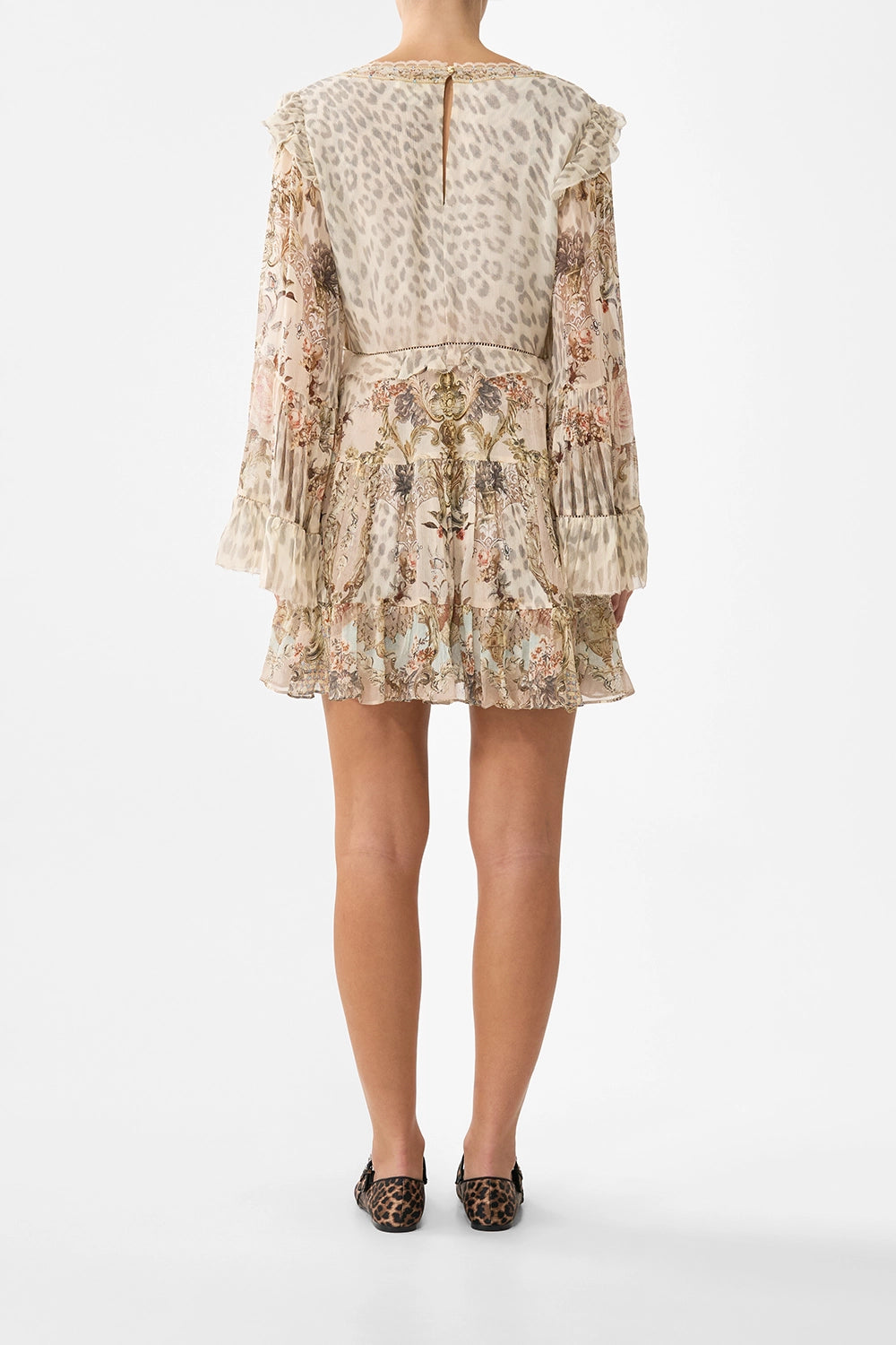 CAMILLA | ARANJUEZ ANIMALIA TIERED SWING MINI DRESS