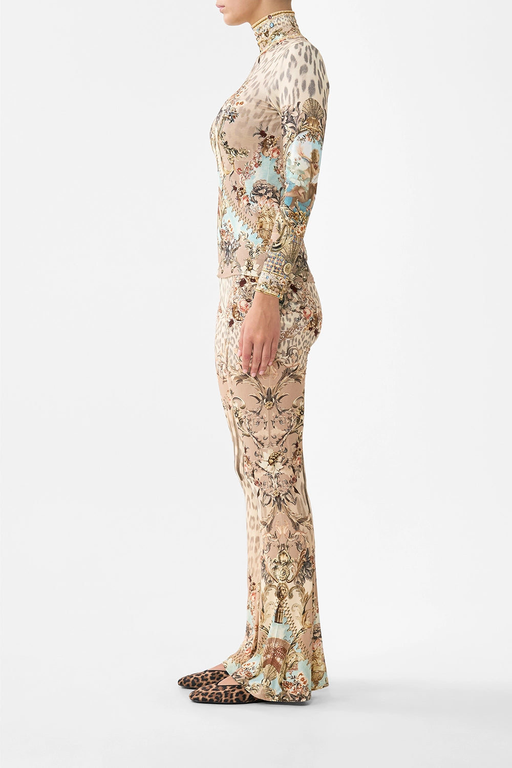CAMILLA | ARANJUEZ ANIMALIA HIGH WAISTED FLARED TROUSER