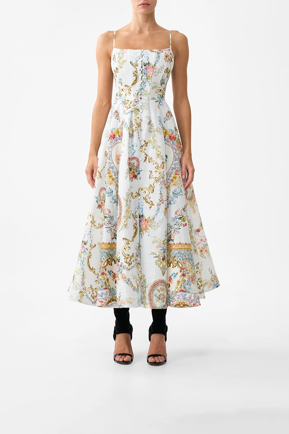 CAMILLA | SEVILLE SWEETHEART CORSET DRESS WITH LONG FLARED SKIRT
