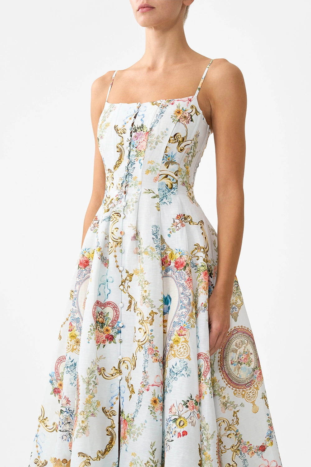 CAMILLA | SEVILLE SWEETHEART CORSET DRESS WITH LONG FLARED SKIRT