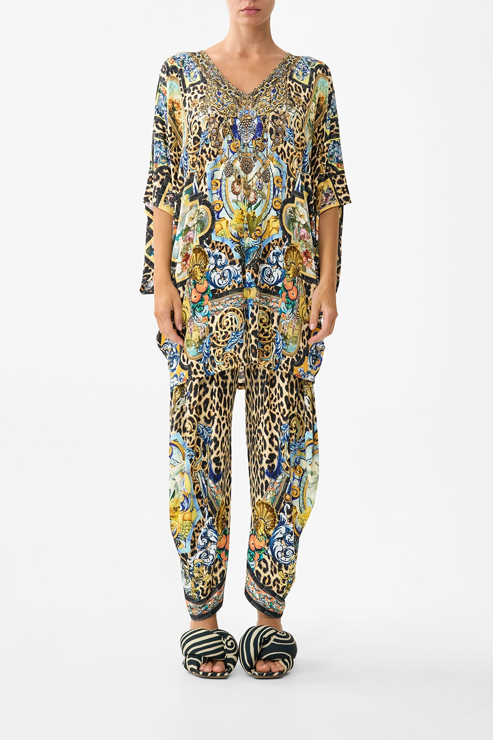 CAMILLA | SEVILLIAN STYLE SPLIT HEM JERSEY PANT