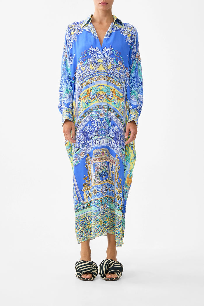 CAMILLA | BENEATH THE ANDALUSIAN SUN WING COLLAR KAFTAN