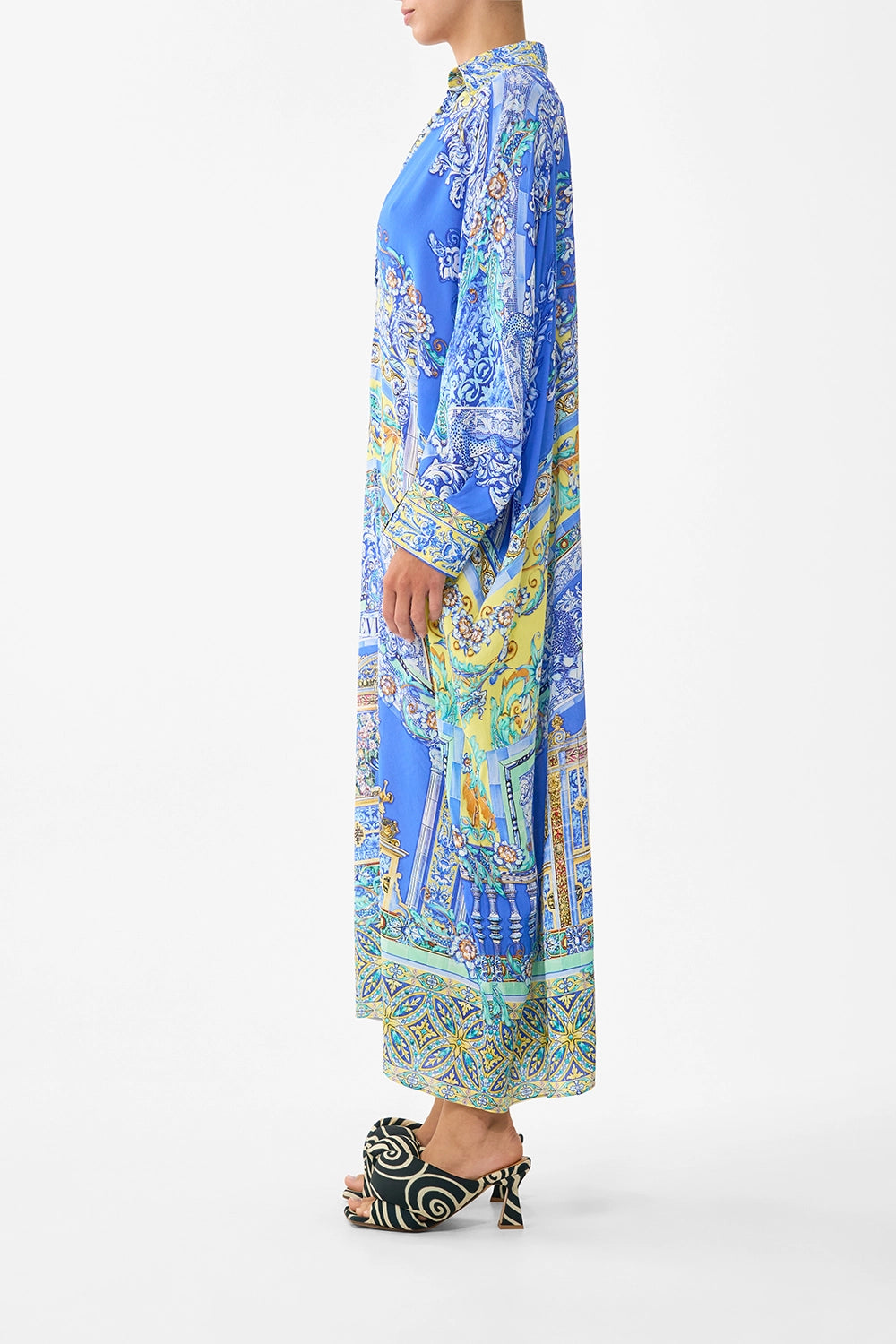 CAMILLA | BENEATH THE ANDALUSIAN SUN WING COLLAR KAFTAN