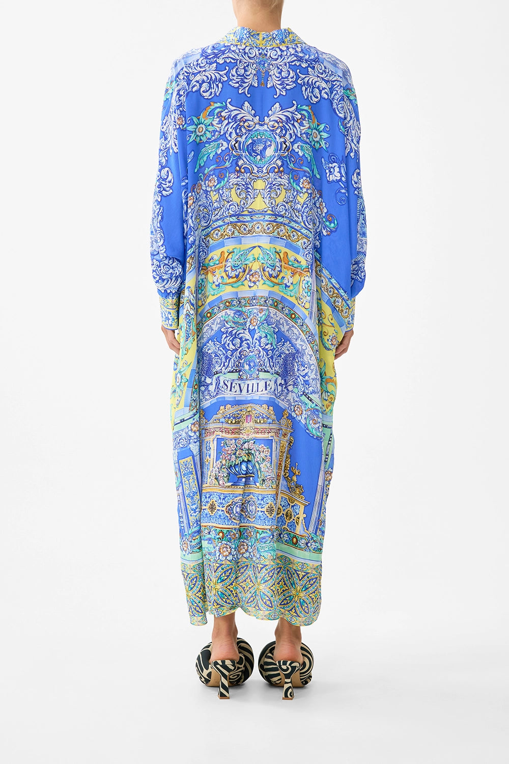 CAMILLA | BENEATH THE ANDALUSIAN SUN WING COLLAR KAFTAN