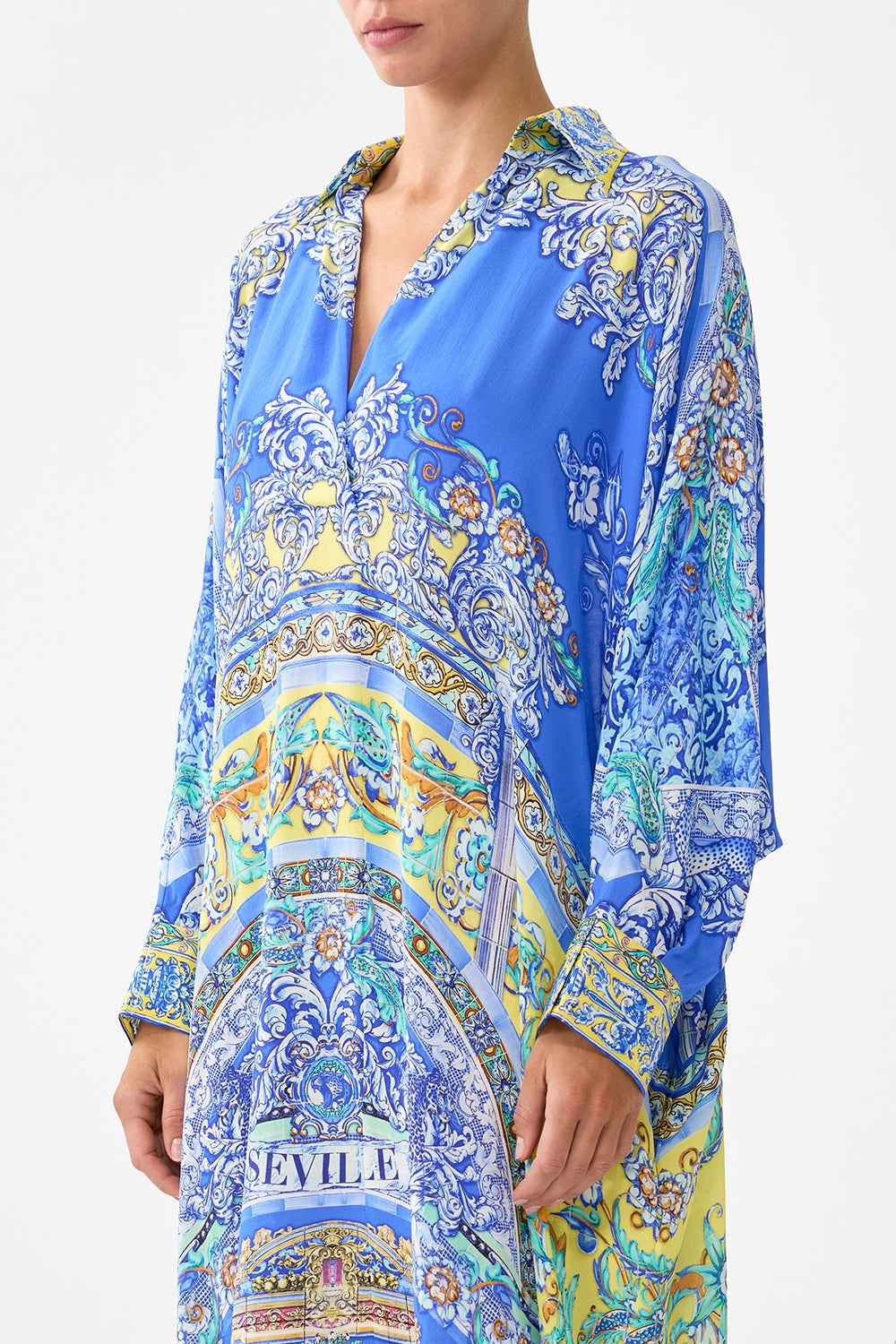 CAMILLA | BENEATH THE ANDALUSIAN SUN WING COLLAR KAFTAN