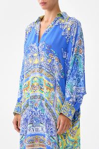CAMILLA | BENEATH THE ANDALUSIAN SUN WING COLLAR KAFTAN