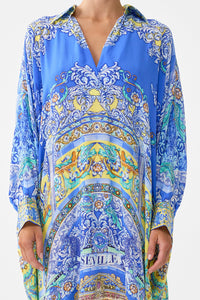 CAMILLA | BENEATH THE ANDALUSIAN SUN WING COLLAR KAFTAN