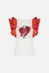 CAMILLA | OLÉ OLÉ DOUBLE FRILL SLEEVE TEE
