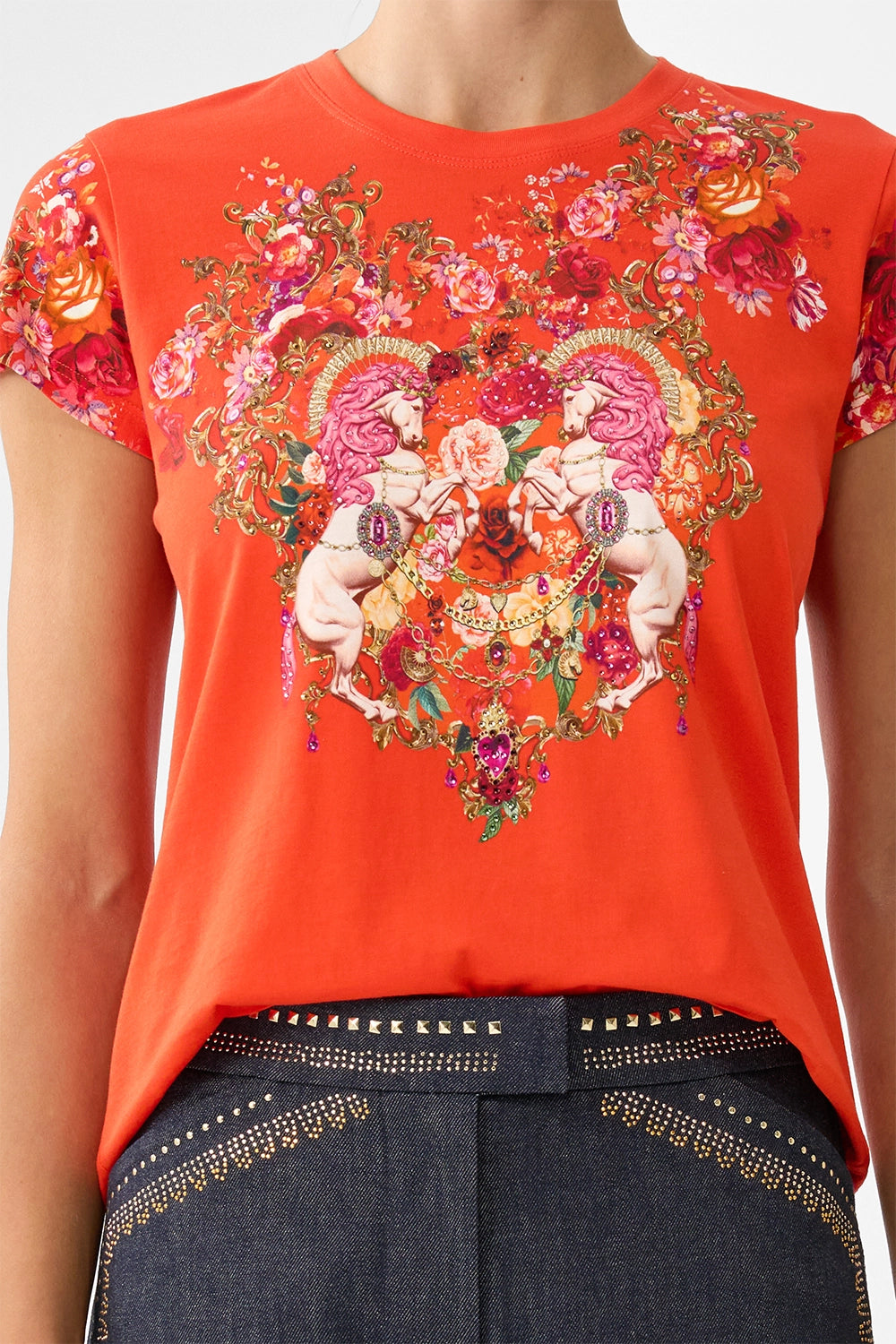 CAMILLA | OLÉ OLÉ SLIM FIT ROUND NECK T-SHIRT