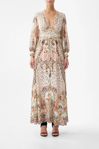 CAMILLA | ARANJUEZ ANIMALIA BUTTON DRESS WITH SHAPED WAISTBAND