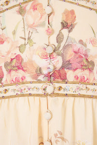 CAMILLA | ADORNED IN ARANJUEZ BUTTON DOWN SHORT DRESS WITH OPEN BACK