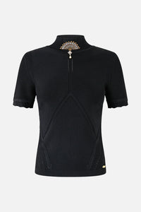 CAMILLA | FLAMENCO FOLKLORE MOCK NECK KNIT TOP