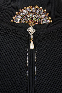 CAMILLA | FLAMENCO FOLKLORE MOCK NECK KNIT TOP