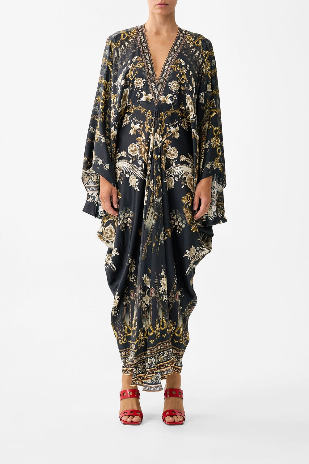 CAMILLA | FLAMENCO FOLKLORE T SHAPE LONG KAFTAN