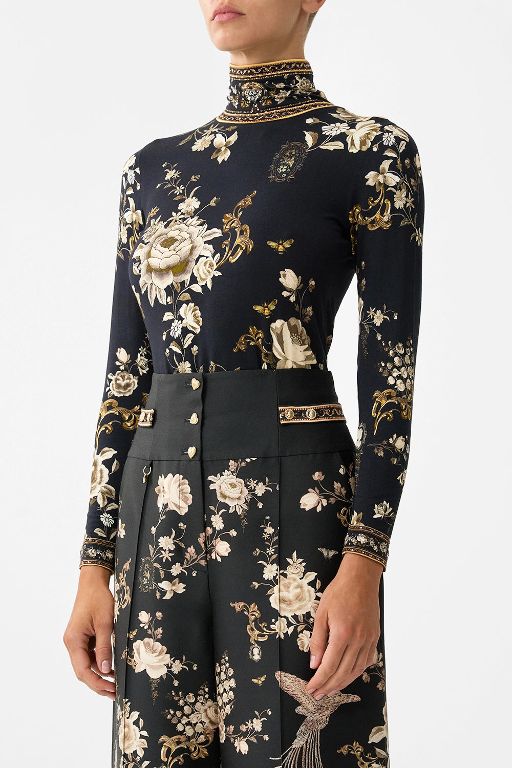 CAMILLA | FLAMENCO FOLKLORE JERSEY TURTLENECK