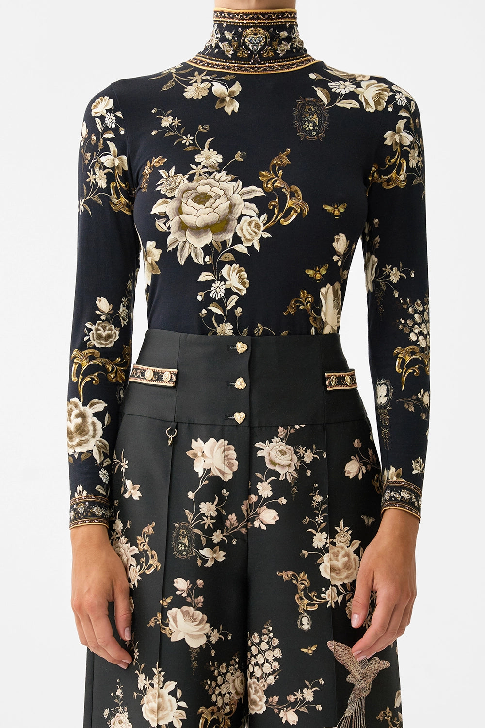 CAMILLA | FLAMENCO FOLKLORE JERSEY TURTLENECK