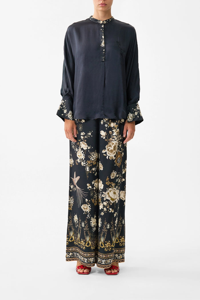 CAMILLA | FLAMENCO FOLKLORE RELAXED PLACKET DETAIL SHIRT