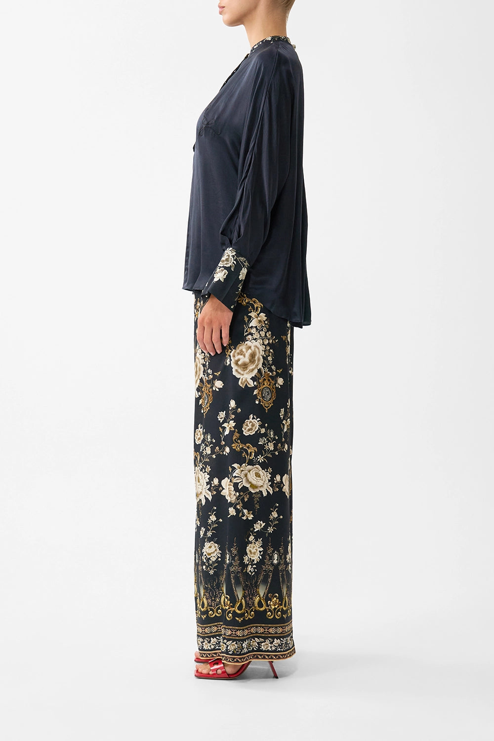 CAMILLA | FLAMENCO FOLKLORE RELAXED PLACKET DETAIL SHIRT