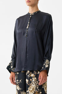 CAMILLA | FLAMENCO FOLKLORE RELAXED PLACKET DETAIL SHIRT