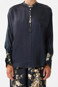 CAMILLA | FLAMENCO FOLKLORE RELAXED PLACKET DETAIL SHIRT