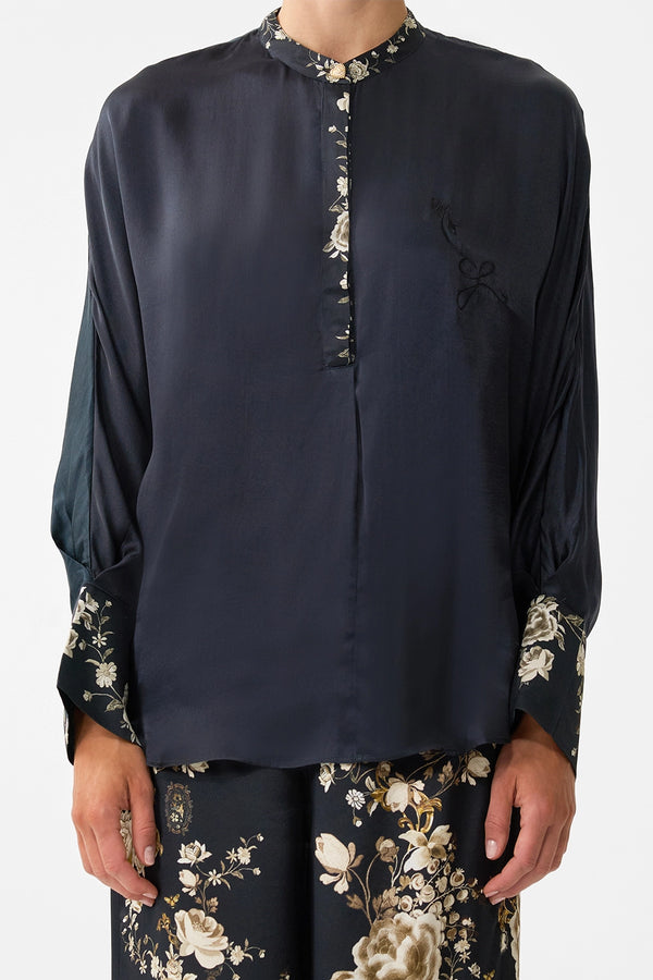 CAMILLA | FLAMENCO FOLKLORE RELAXED PLACKET DETAIL SHIRT