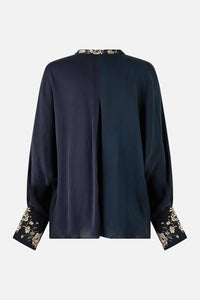 CAMILLA | FLAMENCO FOLKLORE RELAXED PLACKET DETAIL SHIRT