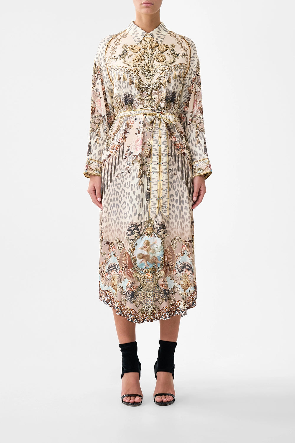 CAMILLA | ARANJUEZ ANIMALIA SHIRT DRESS WITH BACK BUTTON DETAIL