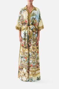 CAMILLA | WANDERLUST EMPIRE TIE FRONT SHIRT WITH SLEEVE FRILL