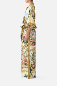 CAMILLA | WANDERLUST EMPIRE TIE FRONT SHIRT WITH SLEEVE FRILL
