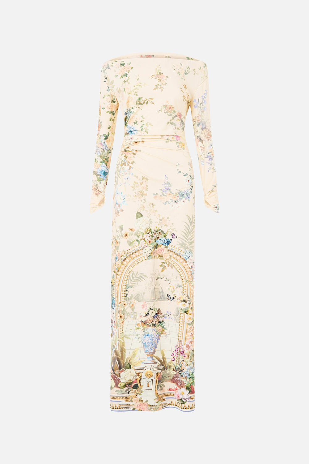 CAMILLA | MIDSUMMER MASTERPIECE OFF SHOULDER GATHERED JERSEY DRESS