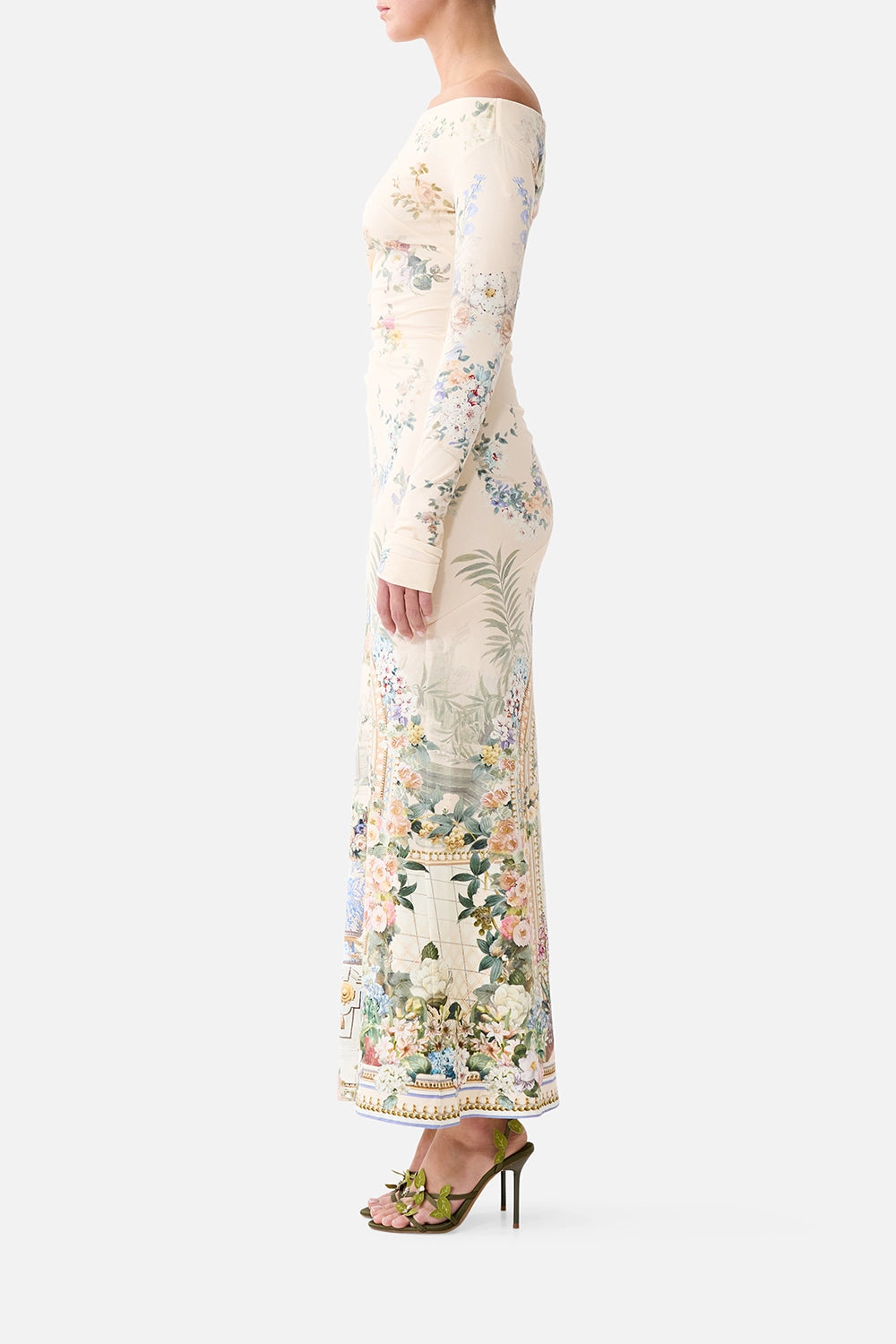 CAMILLA | MIDSUMMER MASTERPIECE OFF SHOULDER GATHERED JERSEY DRESS