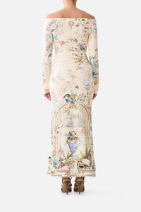 CAMILLA | MIDSUMMER MASTERPIECE OFF SHOULDER GATHERED JERSEY DRESS