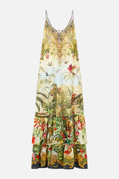 CAMILLA | WANDERLUST EMPIRE STRAPPY MAXI DRESS WITH TIERS