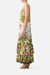 CAMILLA | WANDERLUST EMPIRE STRAPPY MAXI DRESS WITH TIERS