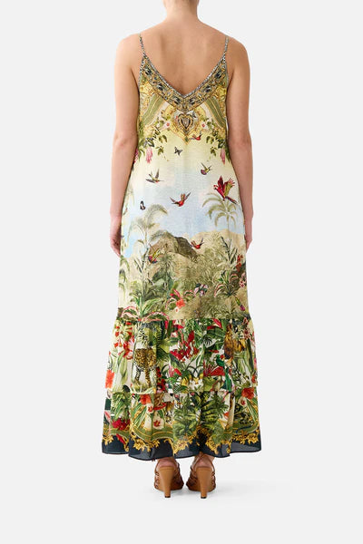 CAMILLA | WANDERLUST EMPIRE STRAPPY MAXI DRESS WITH TIERS