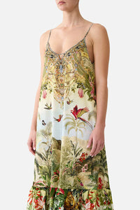 CAMILLA | WANDERLUST EMPIRE STRAPPY MAXI DRESS WITH TIERS